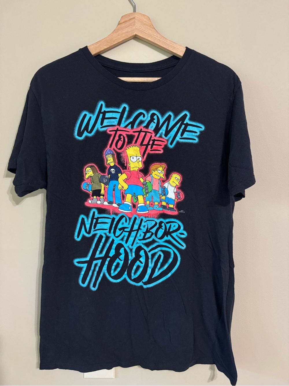 Simpsons Men's Neighborhood Graphic Tee Shirt Size Medium